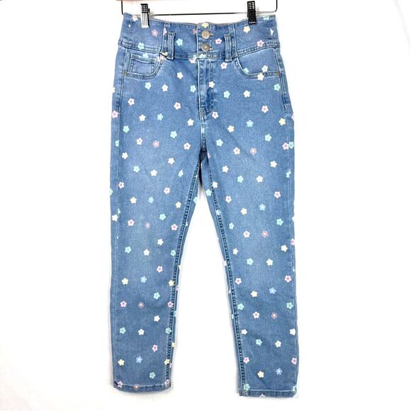 No Boundaries Floral High Waisted Skinny Jeans Size 9 - Picture 1 of 7